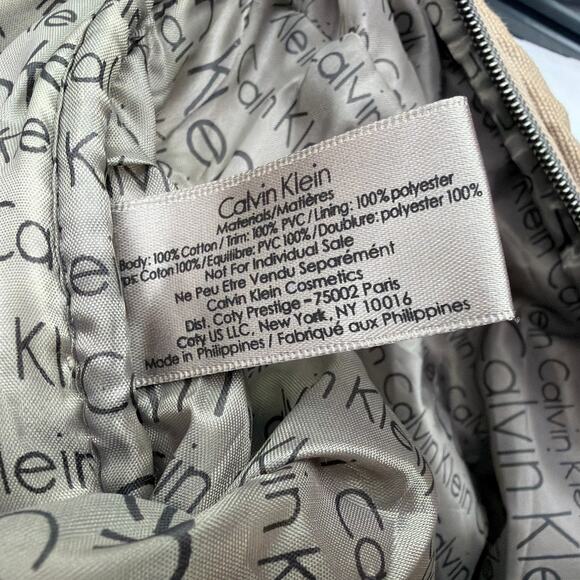 Calvin Klein Tan Canvas Travel Duffle Bag with Black Trim Gift With Purchase - Picture 13 of 13